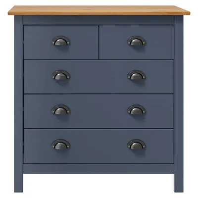 Produktbild von vidaXL Sideboard Hill Grau 79x40x80 cm Massivholz Kiefer