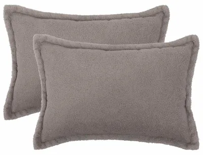 Obrázok produktu pre vidaXL Vankúšový poťah, 2 ks, farba svetlosivá, 50 x 80 cm, materiál bouclé