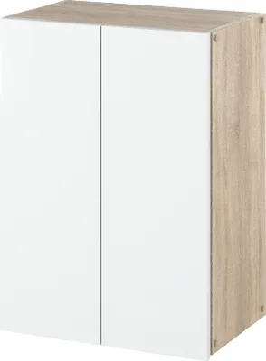 Image de Armoire murale de salle de bain - Meuble de salle de bain Lave-linge Étagère suspendue Meuble de salle de bain avec espace de rangement (Sonoma / Blanc) 40cmx60cmx25cm