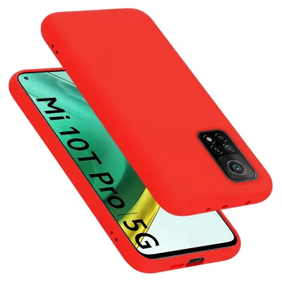 A red phone case is shown on a white background, with a phone inside it.