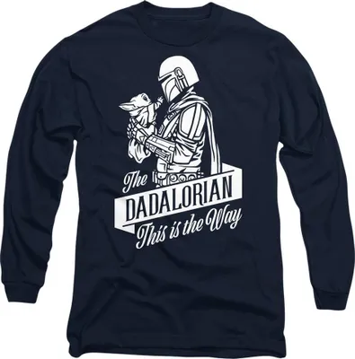 Immagine prodotto di Star Wars - Maglietta "Dadalorian" per uomo/donna Unisex - Festa del Papà TV14647 (XL) (Blu Navy)