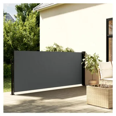 Produktbild von Ausziehbare Seitenmarkise 120x500 cm aus Aluminium - Sichtschutz und Windschutz in Anthrazit
