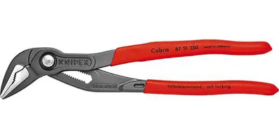 Zdjęcie produktu dla Knipex 87 51 250, Szczypce do rur, 3,2 cm, 3,4 cm, Stal chromowo-wanadowa, Czerwony, 250 mm