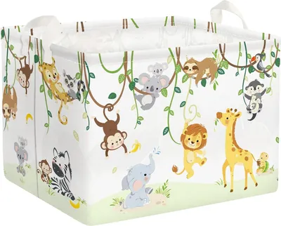 Produktbild von Grüner 45L Spielzeugkorb mit Deckel für Kinder