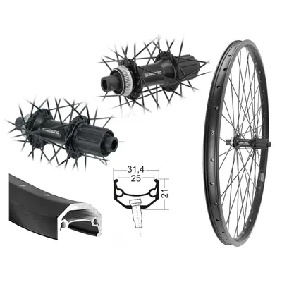 Produktbild von 28" Hinterrad Hohlkammer Disc 180kg Shimano Centerlock Boost Steckachse 12x148mm