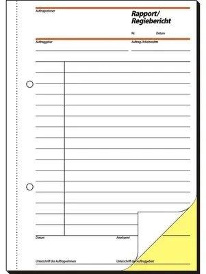 Produktbild von SIGEL SD025 Rapporte, 1. und 2. Blatt bedruckt, A5, selbstdurchschreibend, 2 x 40 Blatt