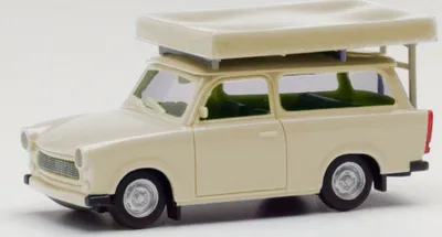 Produktbild von Herpa PKW Trabant 601 S Universal mit Dachzelt perlweiss 024181