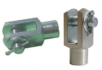 Produktbild von 2 Stück - Gabelkopf 6x12 - M6 mit Splintbolzen DIN71751 verzinkt