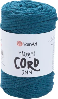 Produktbild von Yarn Art Macrame Cord 3 mm 85 m 789 Dark Blue Schnur