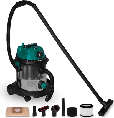 Produktbild von VONROC VC504AC, 1400 W, Trommel-Vakuum, Trocken&Nass, Kombi, 20 l, HEPA, Schaum