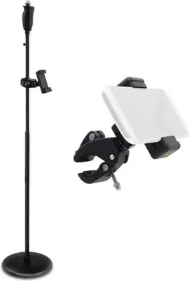 Image de keepdrum pied de micro MS124 pied à une main avec support smarthpone