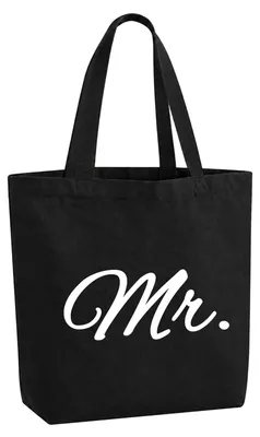 Produktbild von Einkaufstasche Mr. Schriftzug Canvas-Shopper 30 Liter