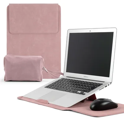 Productafbeelding van Solidchoice - Laptop Sleeve met Standfunctie voor 13-14 Inch Laptops
