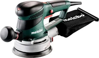 Obrázek produktu pro Excentrická bruska, METABO SXE 450 TurboTec, MetaBOX 215, brusná deska s více otvory, odnímatelná přídavná rukojeť
