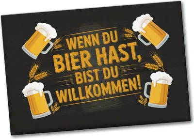 Produktbild von Wenn du Bier hast, bist du willkommen! Bierkrüge Souvenir Magnet