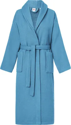 Produktbild von Ladeheid Damen Frottee Bademantel aus 100% Baumwolle Waffelpiqué LA40-227 (Jeans (D03), S)