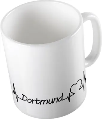 Produktbild von Huuraa Kaffeetasse Dortmund Geschenk Tasse Weiß 330ml Dortmund Präsent