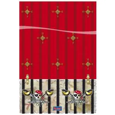 Produktbild von Piraten Tischdecke rot-schwarz
