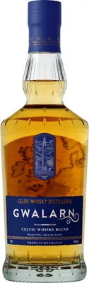 A bottle of Gwalarn Celtic Whisky Blend.
