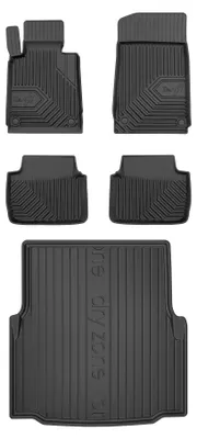Productafbeelding van Rubberen automatten + kofferbakmat voor BMW 3-serie E46 1998-2005 (sedan) – 5-delig, zwart, op maat – Wielganizator