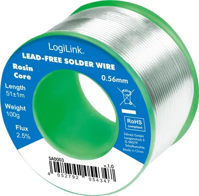 Produktbild von LogiLink Lötdraht Durchmesser: 0,56 mm 0,7% Kupfer 100 g