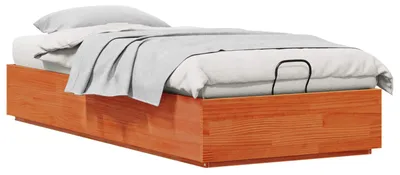 Produktbild von Ottoman Bettgestell Wachsbraun 90 x 200 cm Massives Kiefernholz