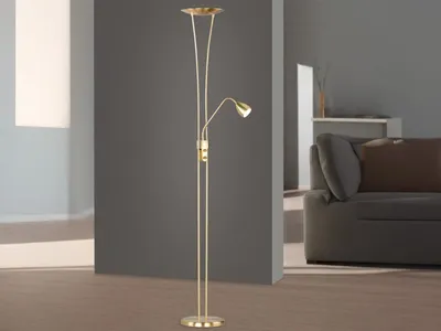 Produktbild von TRIO Trio Arizona LED -lattiavalaisin, 20 W + 5 W, mattamessinki
