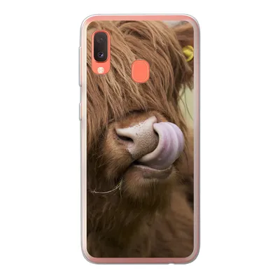 Produktbild von MuchoWow® Handyhülle Schutzhülle Hülle für Samsung Galaxy A20e Schottischer Highlander - Braun - Tiere Silikon Softcase Handy Hülle - Abdeckung