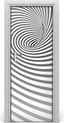 Produktbild von Tulup Türaufkleber 75x205 cm Dekorative Aufkleber Selbstklebend Wasserdichte Tapete Abnehmbar Schlafzimmer Wohnzimmer Wohnkultur - Spiralstreifen