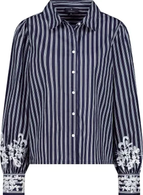 Produktbild von Bluse 757 marine gemustert Größe 40