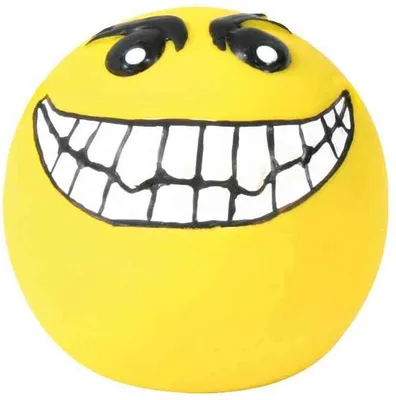 Produktbild von Trixie Latex Smiley mit Squeaker ø 6 cm