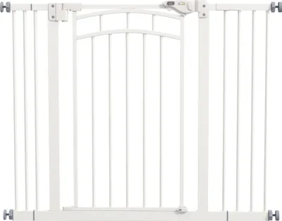 Produktbild von Treppenschutzgitter Hundeschutzgitter, automatisches Schließen, Einhandbedienung,100 cm x 4 cm x 76 cm, Weiß