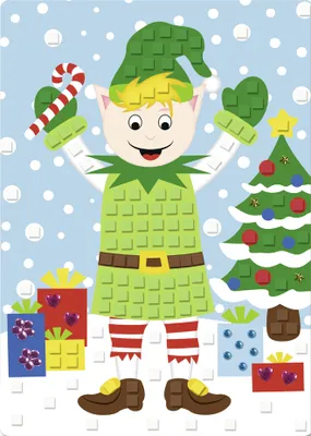 Produktbild von URSUS Moosgummi Mosaik "Weihnachtself"