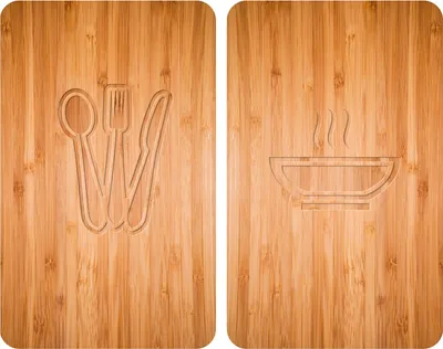 Produktbild von WENKO 2er Set hitzebeständige Herdabdeckplatten 'Lunch'