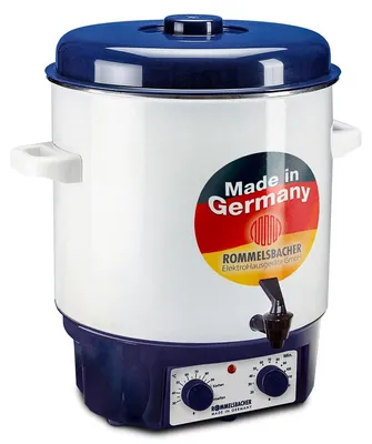 Produktbild von ROMMELSBACHER Glühwein-/Einkochvollautomat KA 1804,  GERMANY, 2-Schicht-Emaillierung, 27 Liter/für 14 Gläser à 1 Liter, stufenlos regelbar