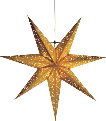 Produktbild von Best Season Papierstern "Antique" ca. 60 cm Ø, incl. 3,5m Kabel, Farbe gold, 236-70