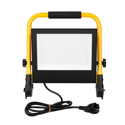 Produktbild von XUDO LED Baustrahler 100W 10000lm Arbeitsleuchte IP65 Wasserdicht, 4500K Neutralweiß, 1,5m Kabel mit Stecker, Tragbar Orange