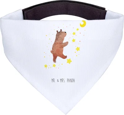 Produktbild von Mr. & Mrs. Panda Hunde Halstuch Bär Träume - Weiß - Geschenk, Hund, Traumdeutung, Träumen, Teddy, Tuch, Für, Hundehalstuch, Traum