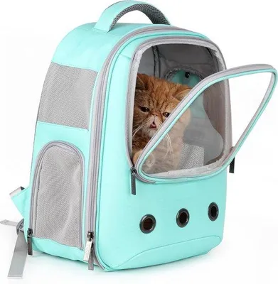 Produktbild von Famanu Katzenrucksack mit transparentem Fenster - Ideal für Reisen und Outdoor-Aktivitäten