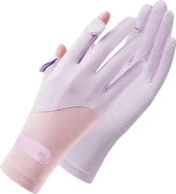 Produktbild von Dünne Sonnenhandschuhe aus Eisseide für Damen und Herren, UV-Schutz, Auto- und Fahrradhandschuhe mit Touchscreen-Finger, rutschfest, atmungsaktiv, Sommer-Outdoor-Handschuhe