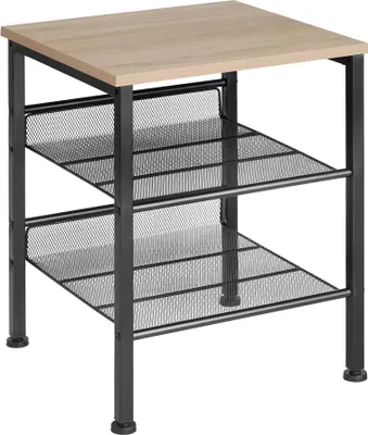 Image de Table d’appoint LINCOLN 40,5x40x50,5cm - Bois clair industriel, Chêne Sonoma