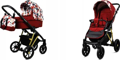 Produktbild von BabyLux® Marlux Magnetic | 2in1 Kinderwagen Set | Water Lily | Kombikinderwagen | Kinderwagenset