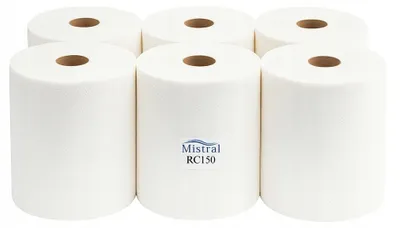 Produktbild von Mistral RC150 Papierhandtuch Rolle 150m 2-lagig weiß