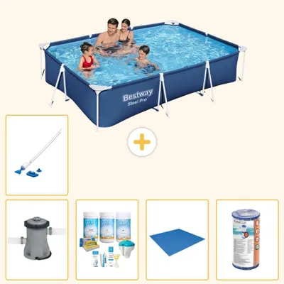 Immagine prodotto di Bestway Steel Pro, piscina rettangolare - 300x201x66 cm - 6 pezzi - Modello S22089