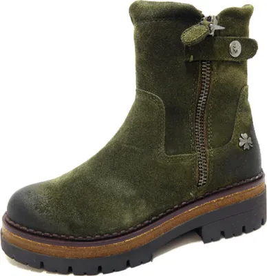 Produktbild von Marco Tozzi Lederstiefelette Warmfutter - Olive Leder Größe: 36 Normal