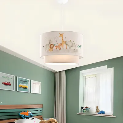Image de Opviq, AYD-2992, lustre, ABAT-JOUR EN TISSU, multicolore, 70 x 30 x 30 cm
