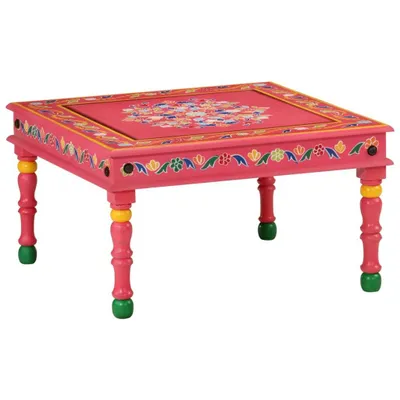 Produktbild von "2026 Promotion" Couchtisch Wohnzimmer - Kaffeetisch - Rosa Handbemalt Massivholz Mango - Sofatisch CC21460