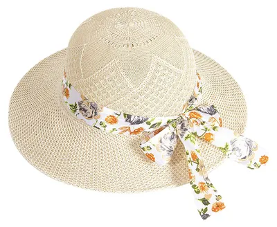 Produktbild von Damen-Sonnenhut, einfarbig, atmungsaktiv, mit breiten Krempen, Strandhut, Kopfbedeckung
