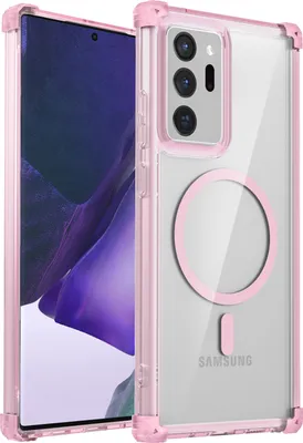 Immagine prodotto di Custodia magnetica per Samsung Galaxy Note 20 Ultra 5G compatibile con MagSafe, antiurto, protezione militare trasparente Rosa