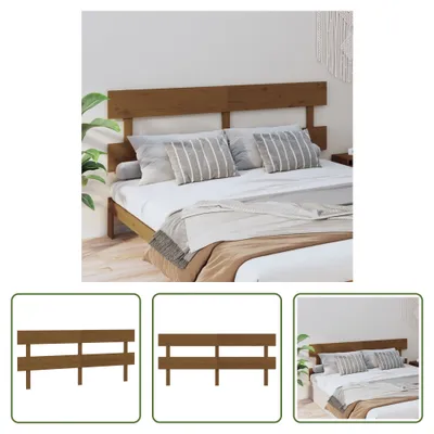 Produktbild von The Living Store Kopfteil Honigbraun 184x3x81 cm Massivholz Kiefer